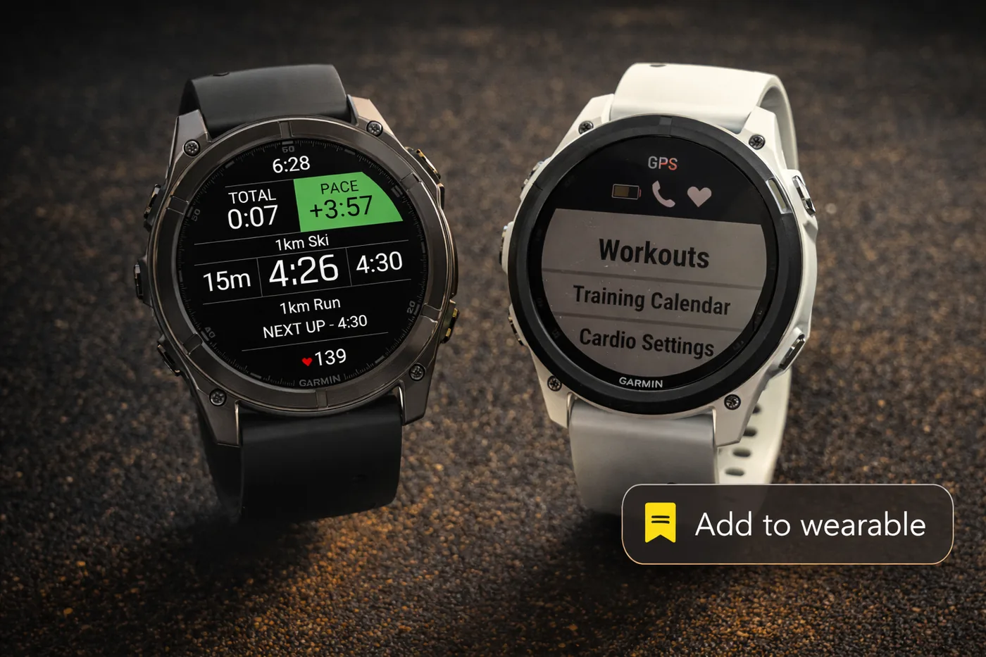 Garmin watch with ROXFIT data field active