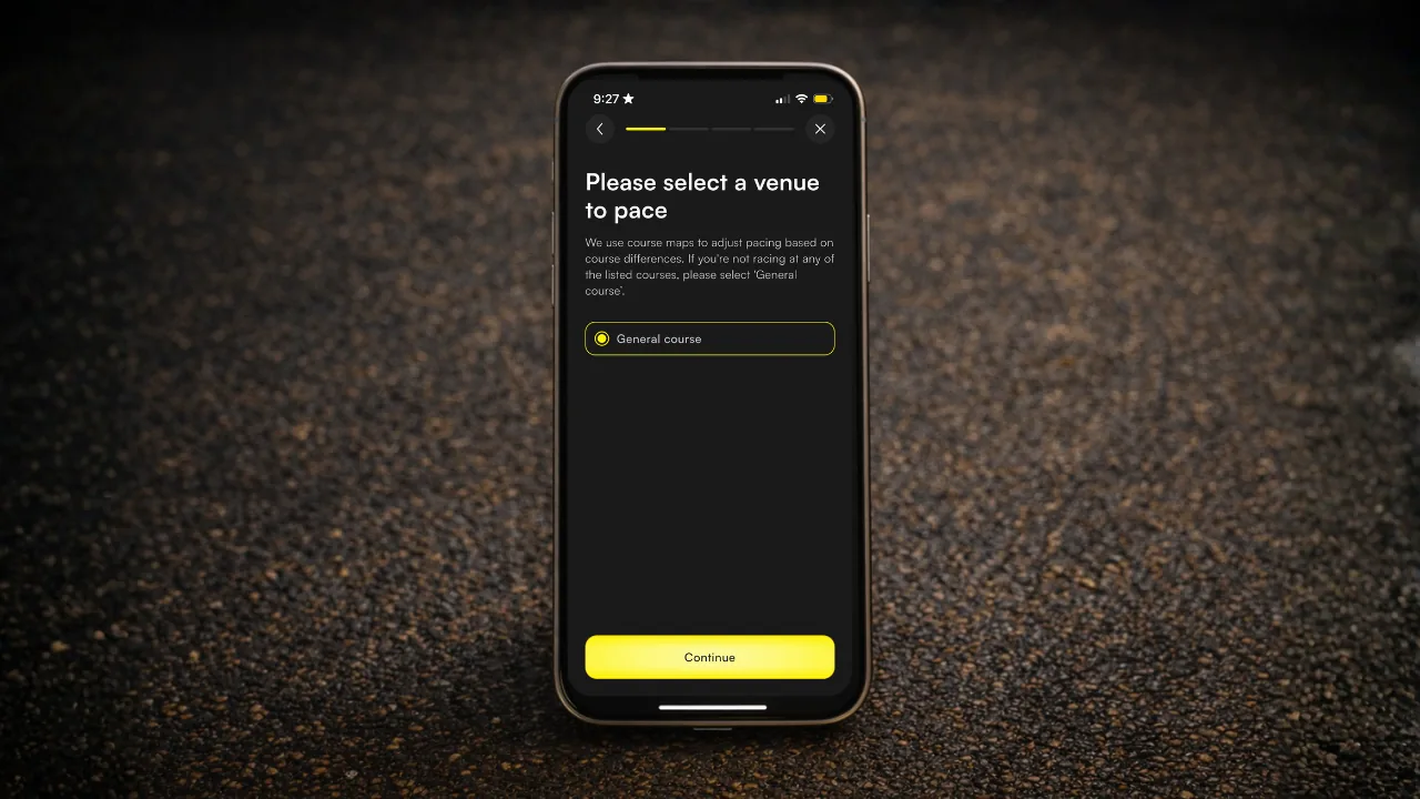 Venue selection screenshot