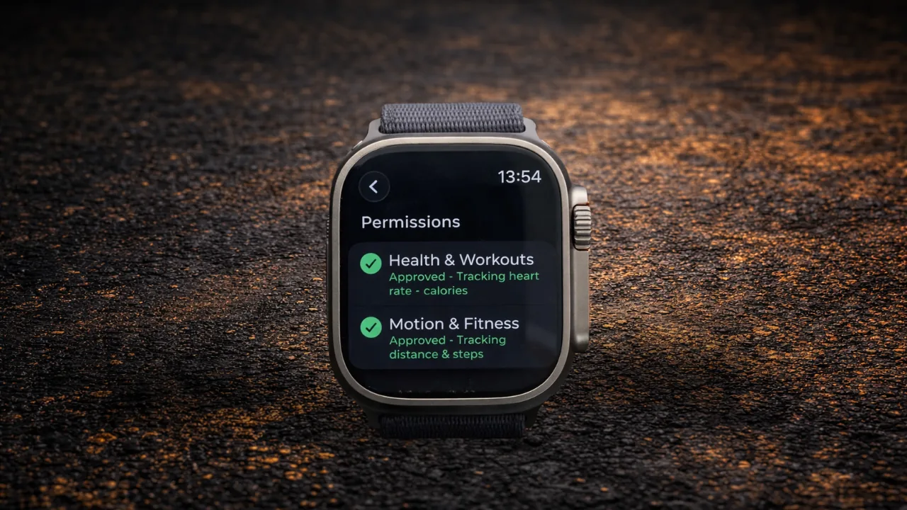 Apple Watch Health & Workouts permission prompt