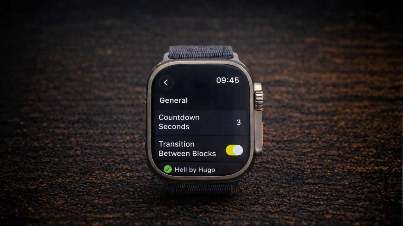 Apple Watch settings tab with all options