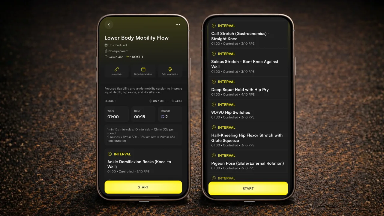 Example of some activation exercises/this workout in the app
