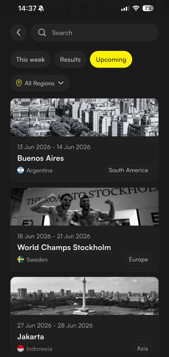 Discover & track races - Discover
