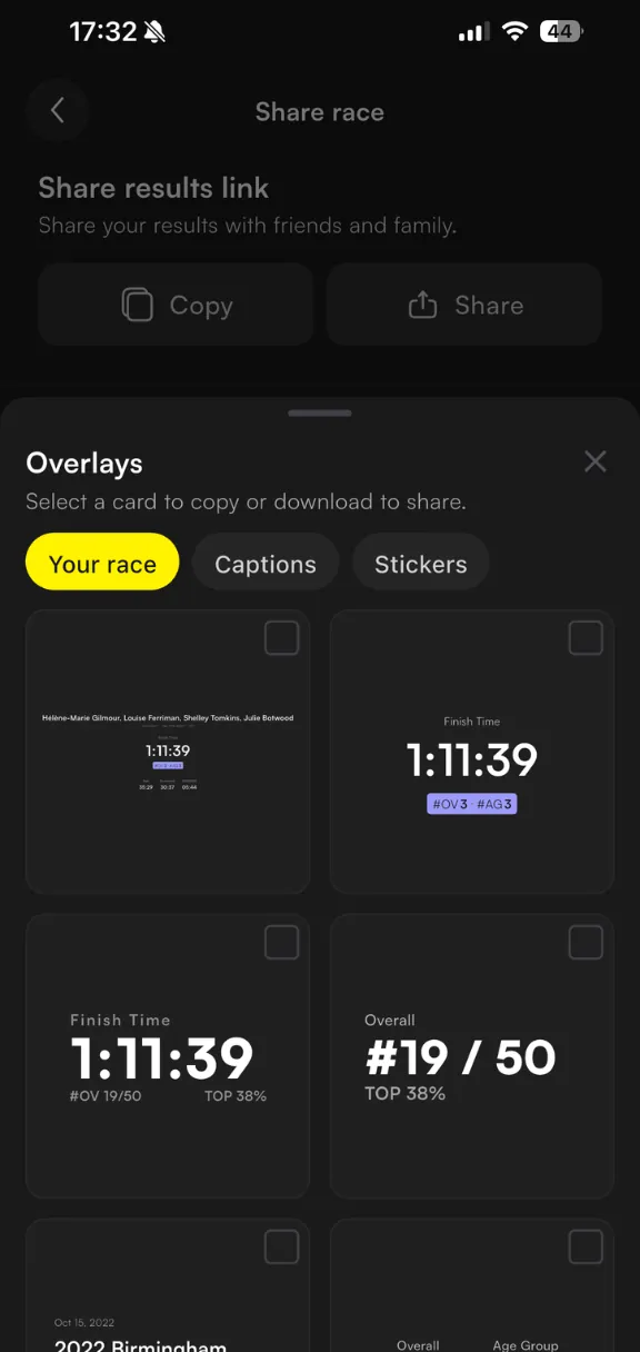 Analyse every race - Share